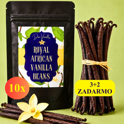 Africké vanilkové lusky (kráľovské) • Plné a dužinaté vanilkové lusky • Prémiová gurmánska kvalita • Ručný zber a priamy dovoz